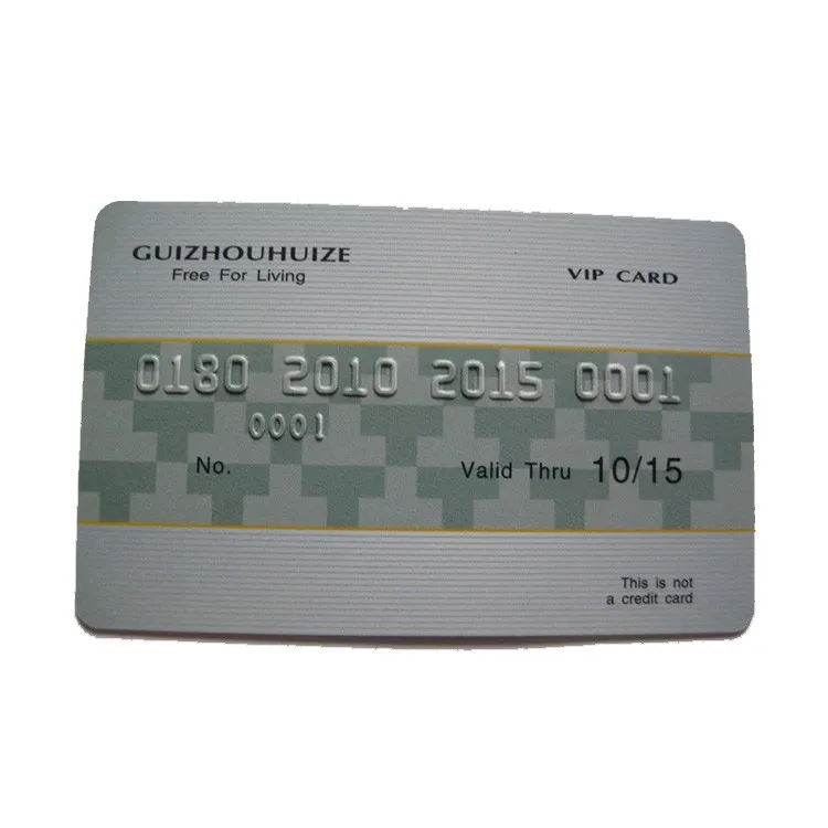 Custom Bank Card With Silver Embossed Number Buy Custom Bank Card