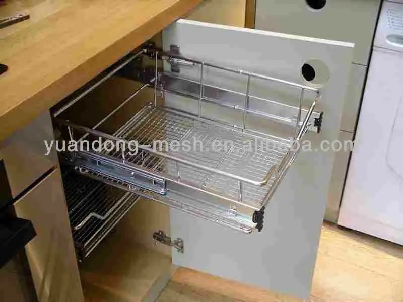 Stainless Steel Kitchen Cabinet Wire Storage Basket Vegetable