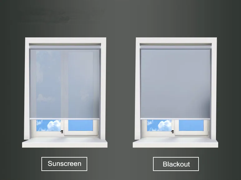 Keco Motorized Roller Blinds And Manual Roller Blind Finished Kit With