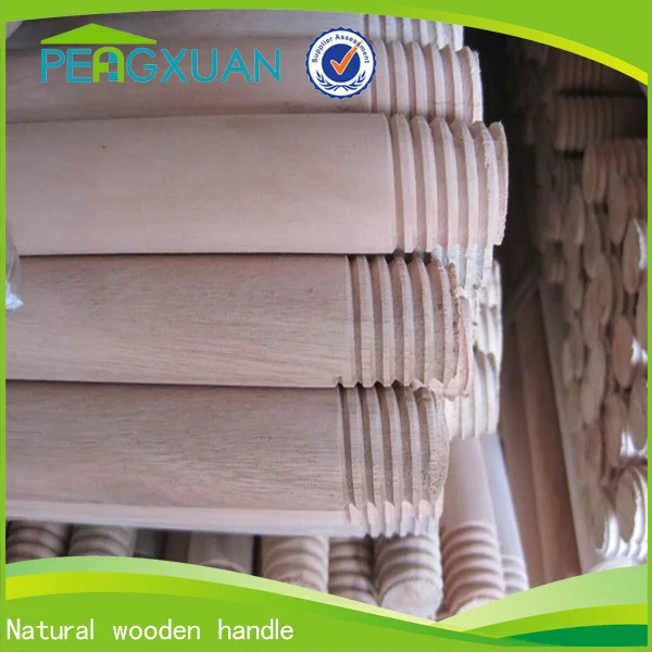 Chinese Straight Wooden Threaded Rod For Cleaning Tool Accessories