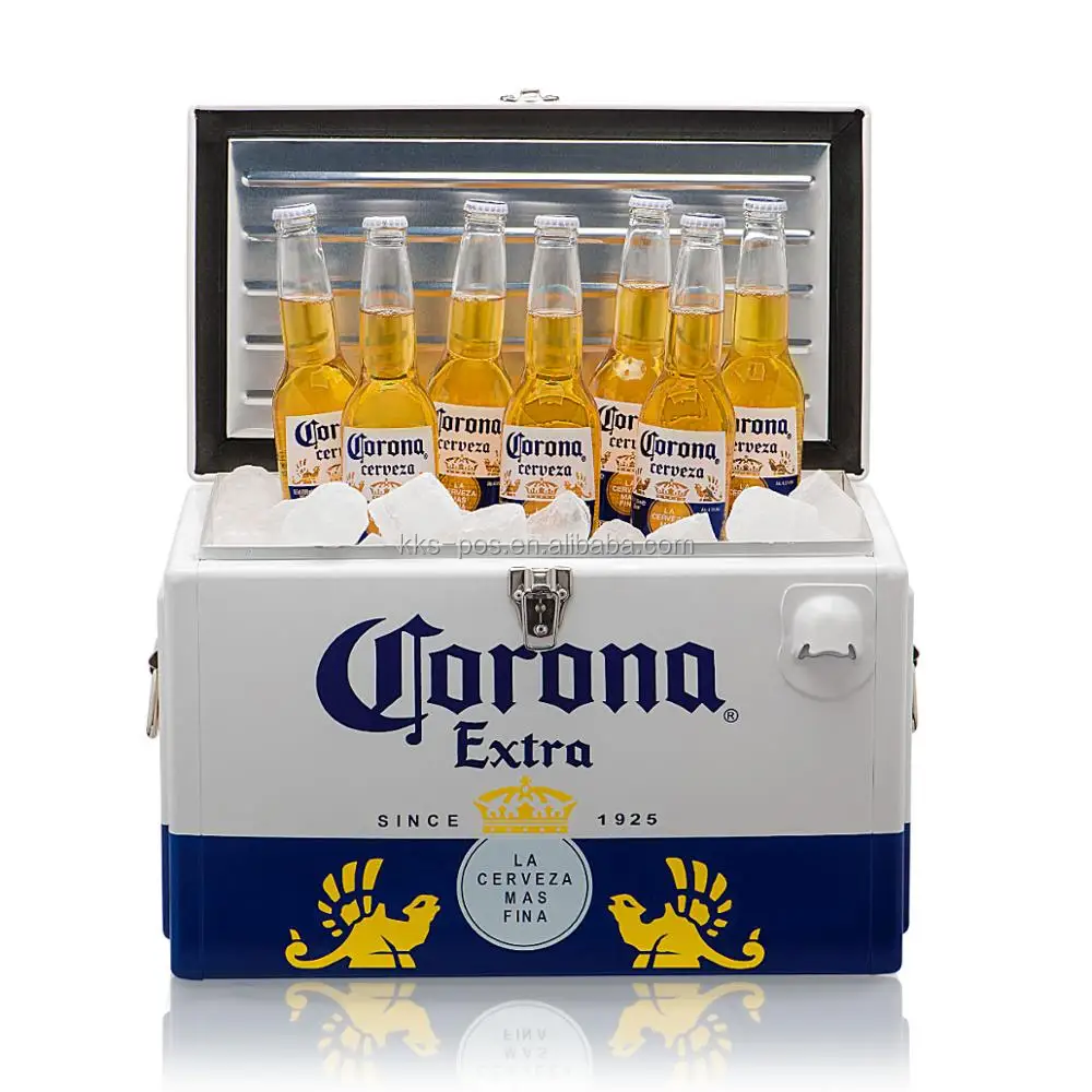 Corona Extra Metal Beer &wine Cooler Box With Two Handle - Buy Cooler ...