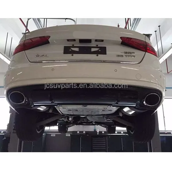 A4 B9 Rs4 Style Pp Car Steel Exhaust With Rear Diffuser For Audi 2014up