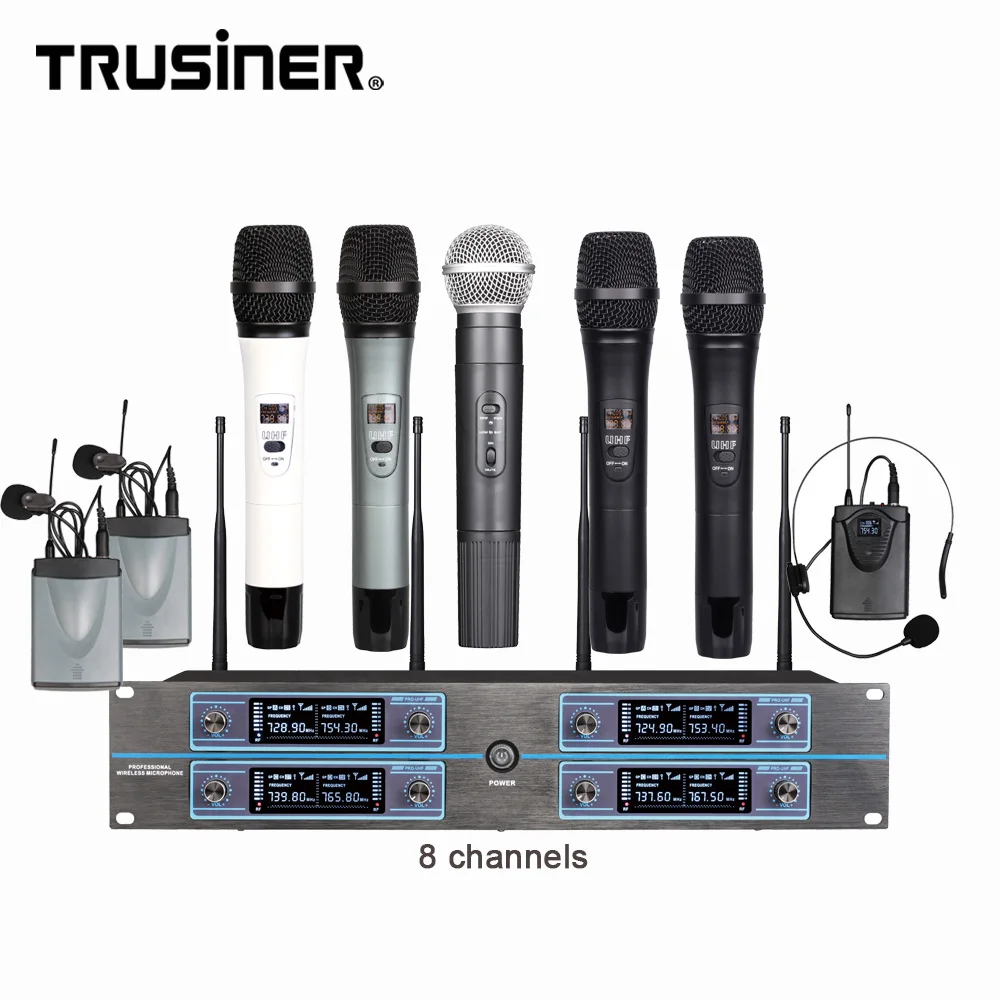 Wholesale Eight 8 Channel Wireless Microphone - Buy 8 Channel