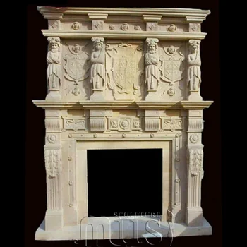 Luxury Home Decoration Roman Style Vintage Fireplace Surround