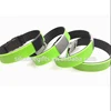 New arrival fashion design double/dual color silicone bracelet with custom QR logo and metal plate