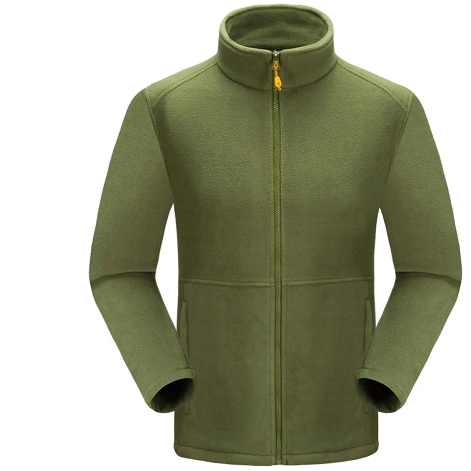 BOSOZOKU Mens Thermal Fleece Jacket Full Zip Long Sleeve Casual Bodywarmer Coat Outdoor Polar Fleece Jacket