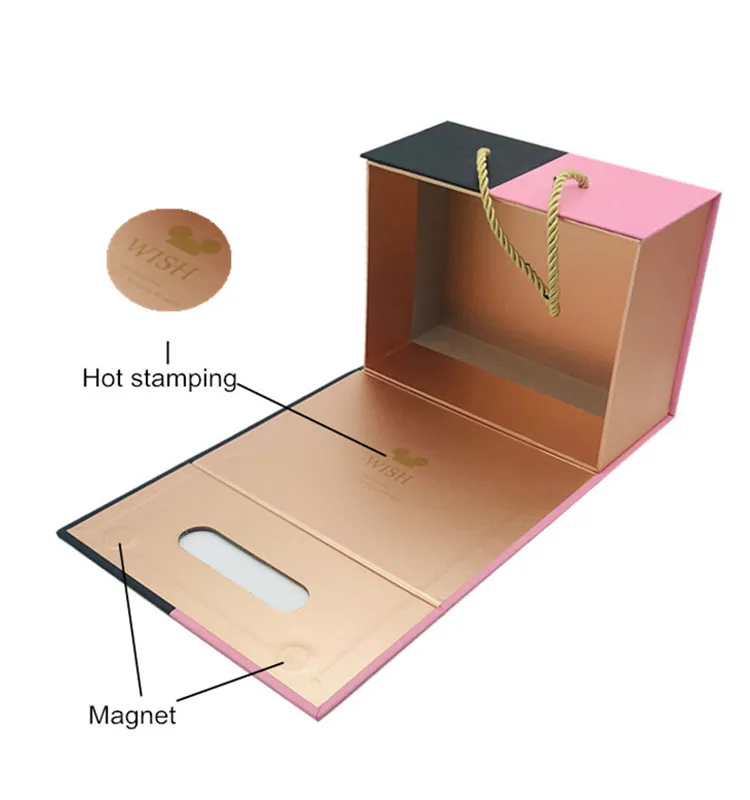 Custom Decorative Flap Closure Cardboard Gift Apparel