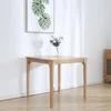 Northern Europe Japanese solid wood dining table white oak modern 80*80 peninsula square table