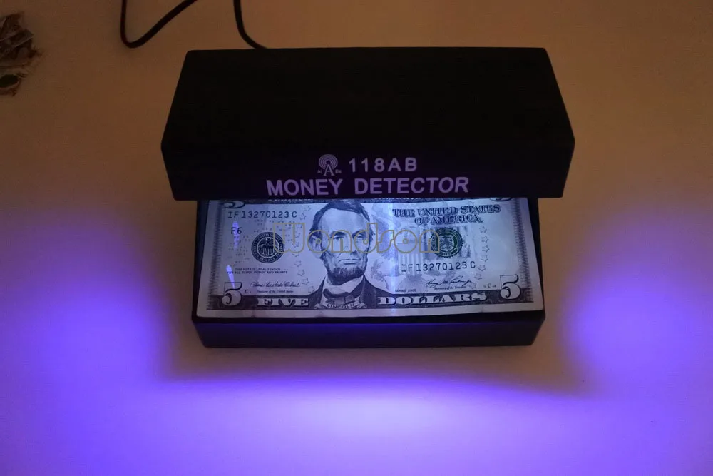 365nm UV Luz Negra Falsificação UK Dollar Bill Moeda Detector de