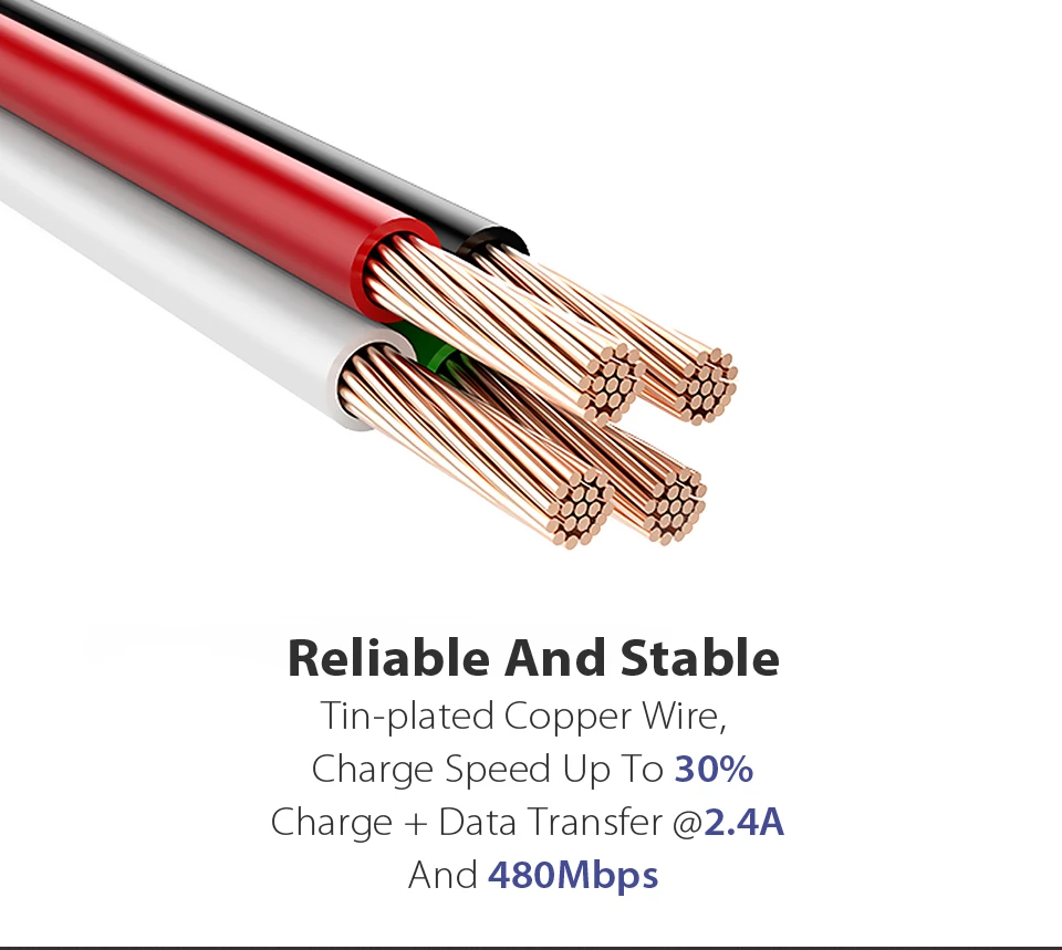 manufacturer multi ports 3ft length 3 in 1 USB cable with 8pin, micro and type C connector