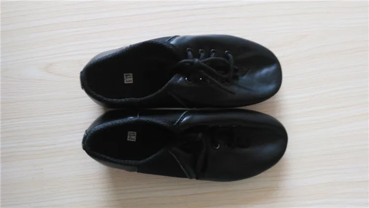 High Quality Professional Custom Logo Split Sole Stretch Leather Jazz Dance Shoes