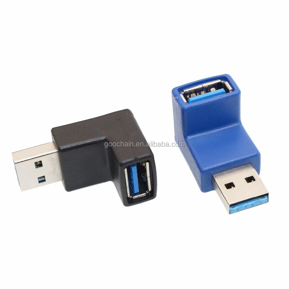 USB 3.0 Adapter 90 Degree Male to Female Combo Vertical Up and Down Angle Coupler Connector