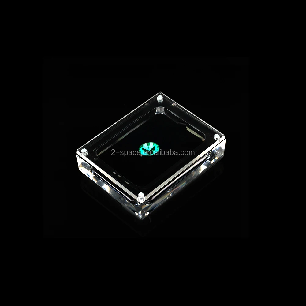 Lucite Loose Diamond Display Box Perspex Gems Packaging Case Acrylic
