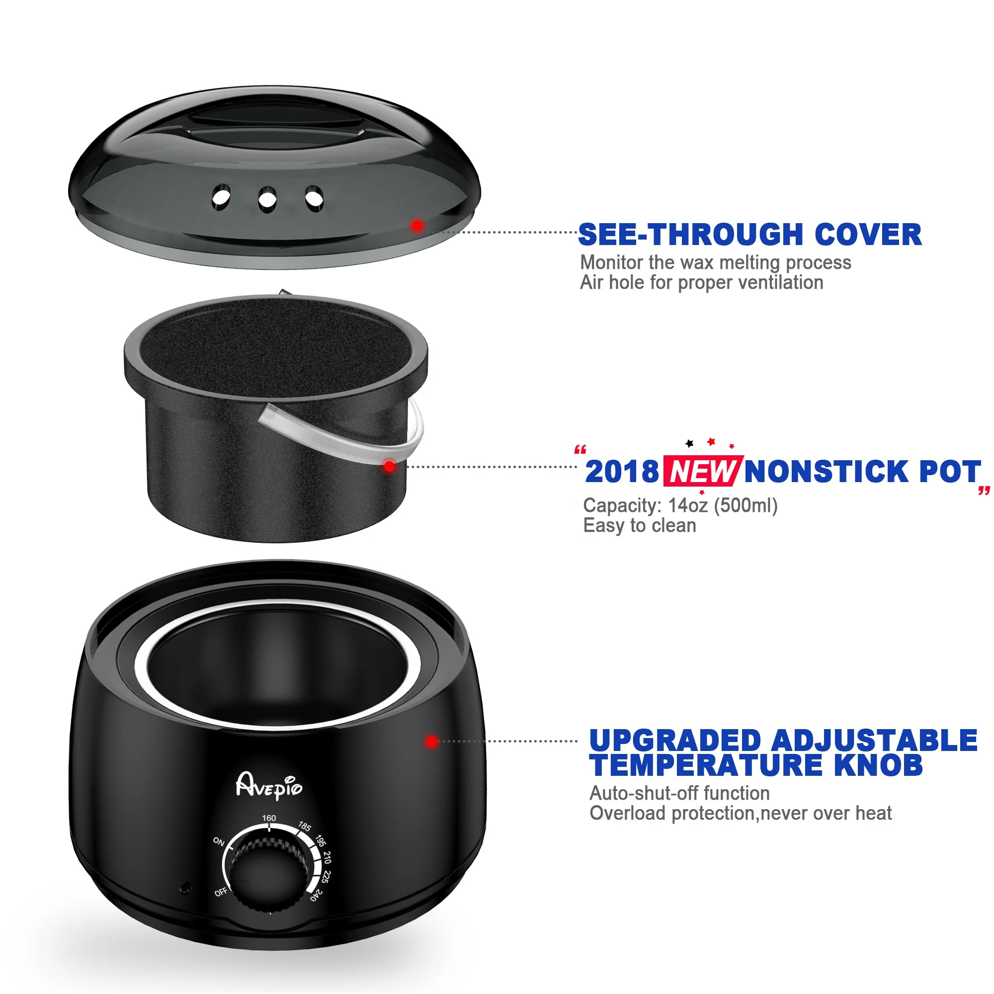 Amazon Best Selling Nonstick Pot Wax Pot For Hair Removal Buy Wax Pot