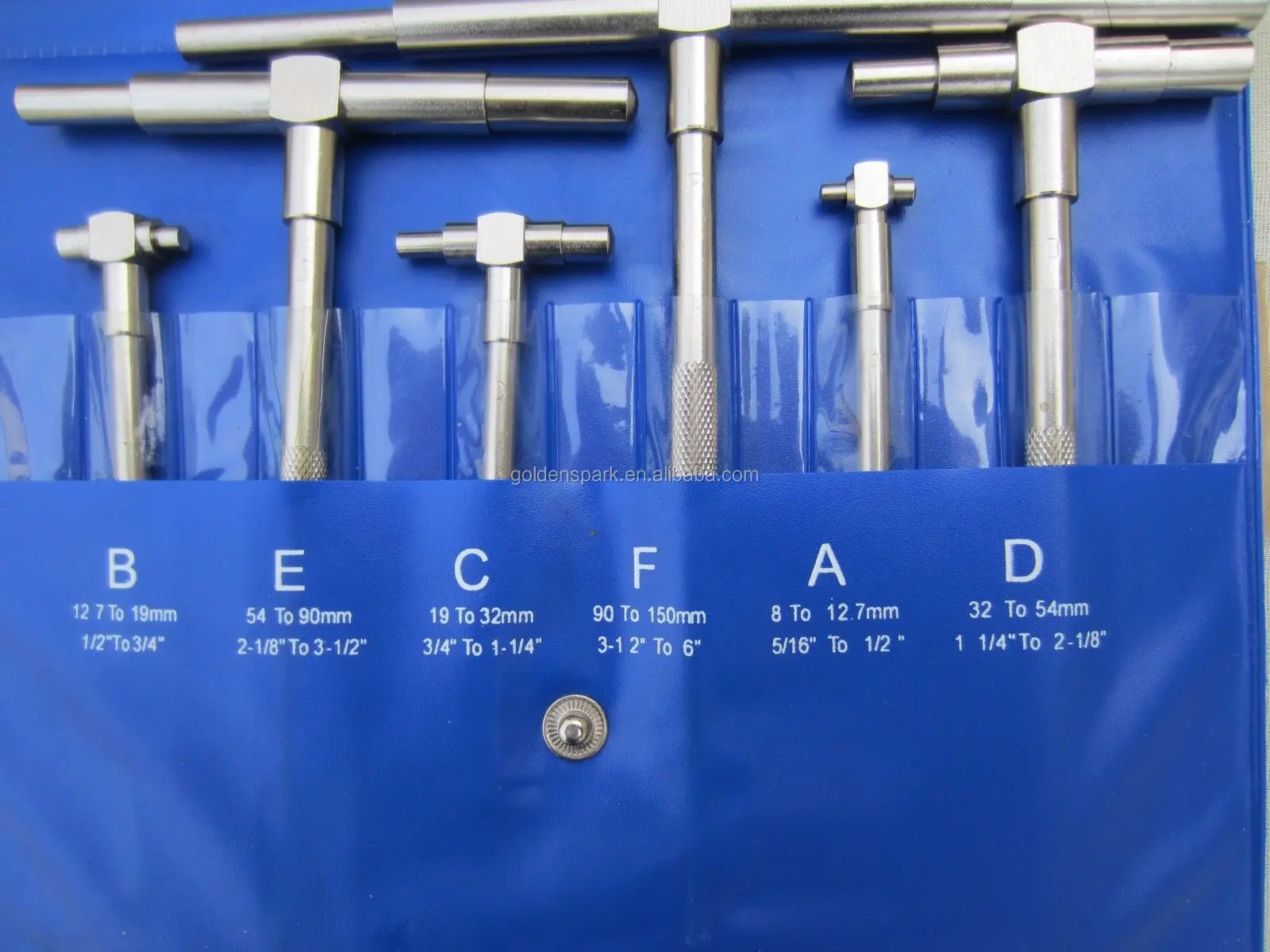 Telescoping T Bore Gauge Set 6 Pc 5/16" 6" Precision Telescopic