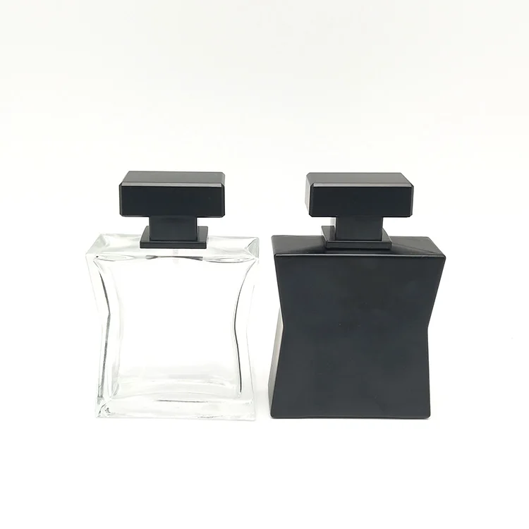 Transparent Perfume Glass Bottle 40ml Square Bottles With Diffuser ...