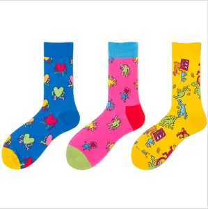 cotton color stripe women socks