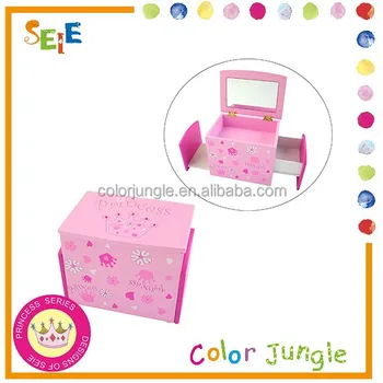 Kids Desk Top Wood Organizer Decorative Drawer Crown Desktop