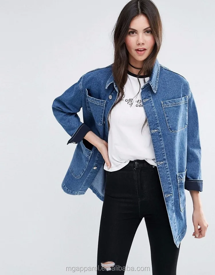 longline womens denim jacket