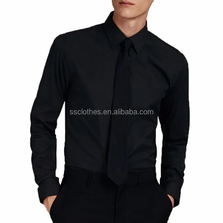 black slim fit formal shirt