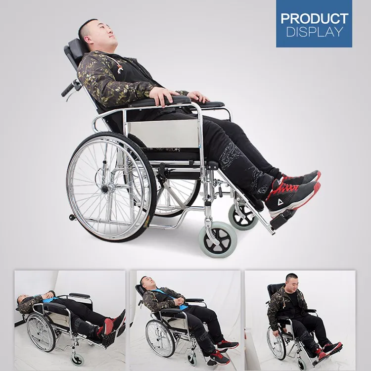 Foldable  reclining manual wheelchair with inflatable wheels(6).jpg
