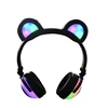 Cute Wireless Bear Headsets Panda Headphones Kids Headphone With Light-up ears