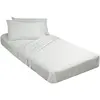 Bulk White 180TC thread count twin size flat bed sheets