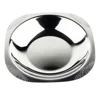 European Stainless Steel Sliver Embossed Dinner Cooking Mirror Square Charger Plate Square Salad Plate
