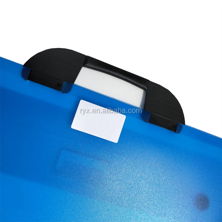 Pp Portable File Bag Plastic Document Box With Handle/clear Briefcase