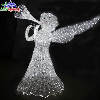 Weiße Engel Bild 3d Outdoor Acryl Led Weihnachtsbeleuchtung Deko-motiv