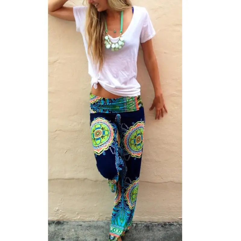 RNK Shops Preppy Hibiscus Womens Pajama Pants Green Personalized S