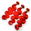 red color hair weaves grey/red/purple/blue colored human hair weave,price crazy color hair extension