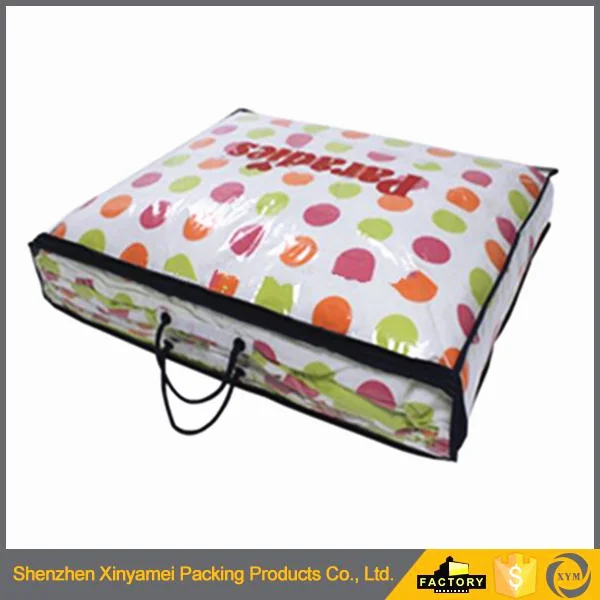 Clear Pvc Plastic Zipper Bag Quilt Pillow Blanket Bedding Packaging