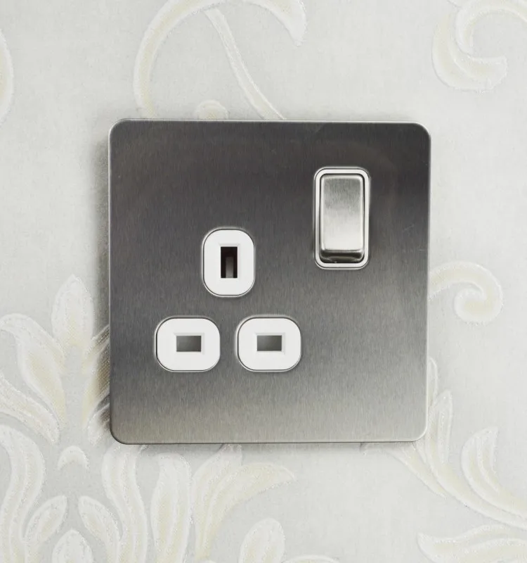Screwless Telephone Master BT Socket-Chrome Brossé