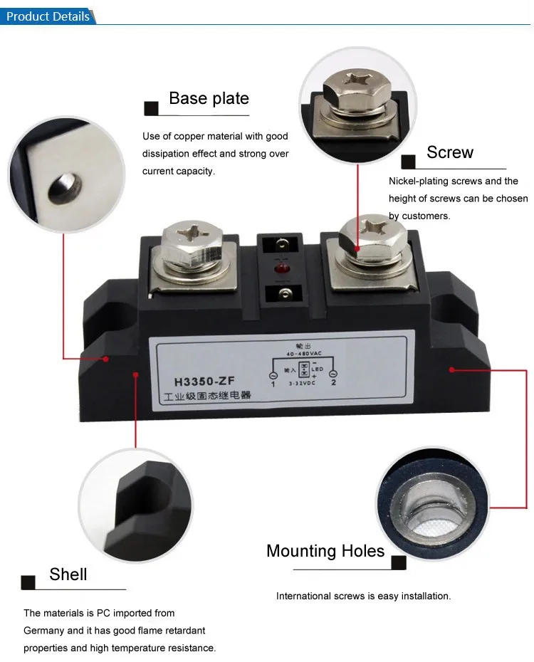 H3 400a 24v Dc Industrial Solid State Relay Buy 24v Dc Relay,400a