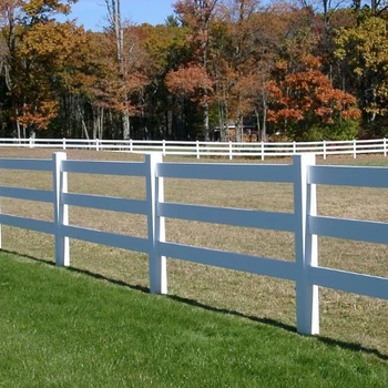 Uv Resistant 3 Rails White Vinyl Pvc Horse Rail Fence - Buy 3 Rail ...