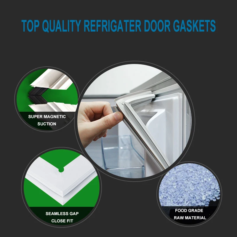 Continental Refrigerator Equivalent Magnetic Magnet Refrigerator Door Gasket ,refrigeration equipment Magnetic Refrigerator door gasket for  fridge,Thermal insulation Durable anti-noise  waterproof dustproof sound insulation silicone frgrigerator door gasket