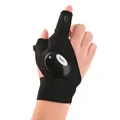 Free Shipping Outdoor Fishing Magic Strap Fingerless Glove LED Flashlight Torch Cover Survival Camping Hiking Rescue