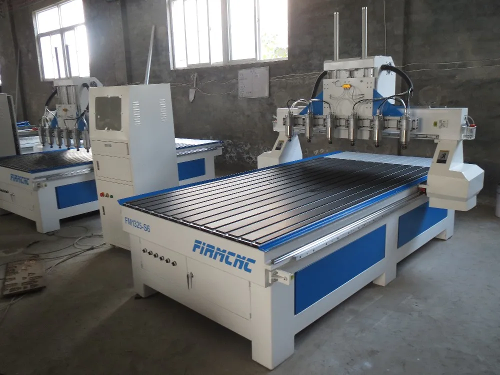 2016 Best selling product Jinan high speed multi head wood stair cnc router machine FM1325-S6