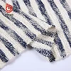 free sample belly yarn hacci fabric yarn dyed cotton stripe metallic fabric