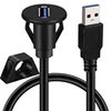 Small Usb 3.0 Male To Female usb front panel Aux Flush Panel Mount Extension Cable For Car Truck