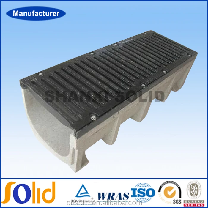 High Load Drain Gutters Polymer Concrete Rain Drainage Channel