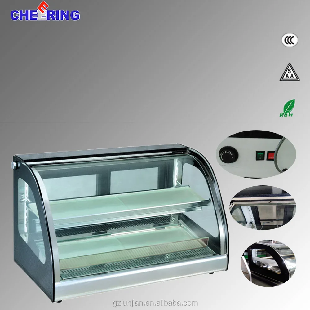 Factory Price Counter Top Mini Glass Hot Food Display Cabinet