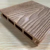 Eco-friendly outdoor 3D Embossed wood grain WPC square hollow decking