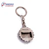 Hot trendy aluminum metal hat shaped key ring bottle,supermarket zinc alloy cap keyring bottle opener