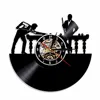 Billiard Art Wall Decor For Sport Club Decor Modern Vinyl Record Art 3D Wall Clock Black Home Decor Handmade Wall Cock