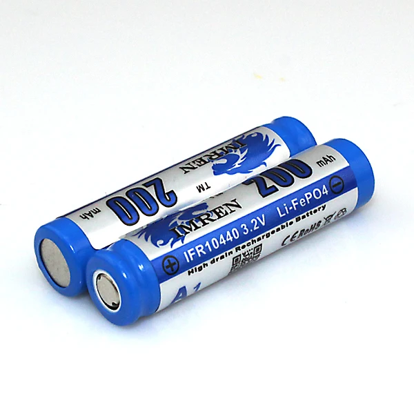 Imren 10440 Battery 3.2v 200mah 10440 Rechargeable Battery Li Ion 3.7v ...