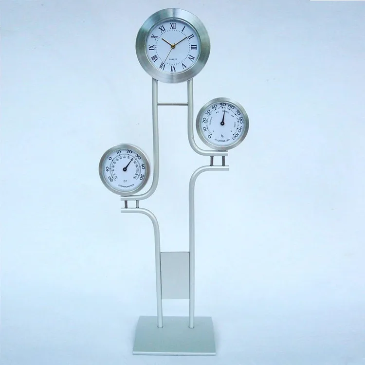 Aluminium Business Gift Items Weather Station Clock Metal Gift Items Weather Station Clock Metal