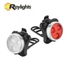 Bicycle LED Light Combo USB Rechargeable Front Torch Rear Tail Light White and Red set