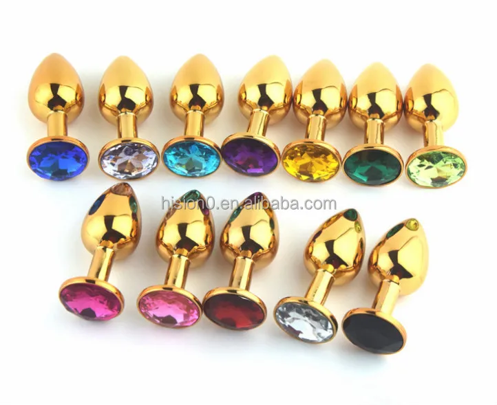 Golden Stainless Steel Jewelry Butt Plug Stainless Steel Butt Plugs In